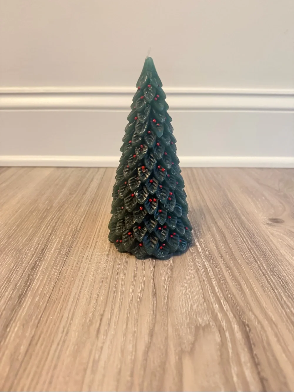 Crate & Barrel Christmas Tree Candle, 7”, NEW